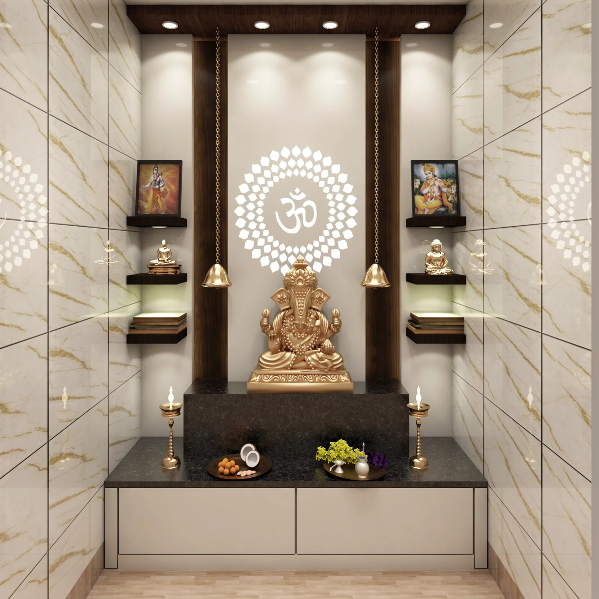 Incredible Collection of Full 4K Pooja Room Tiles Design Images: 999 ...